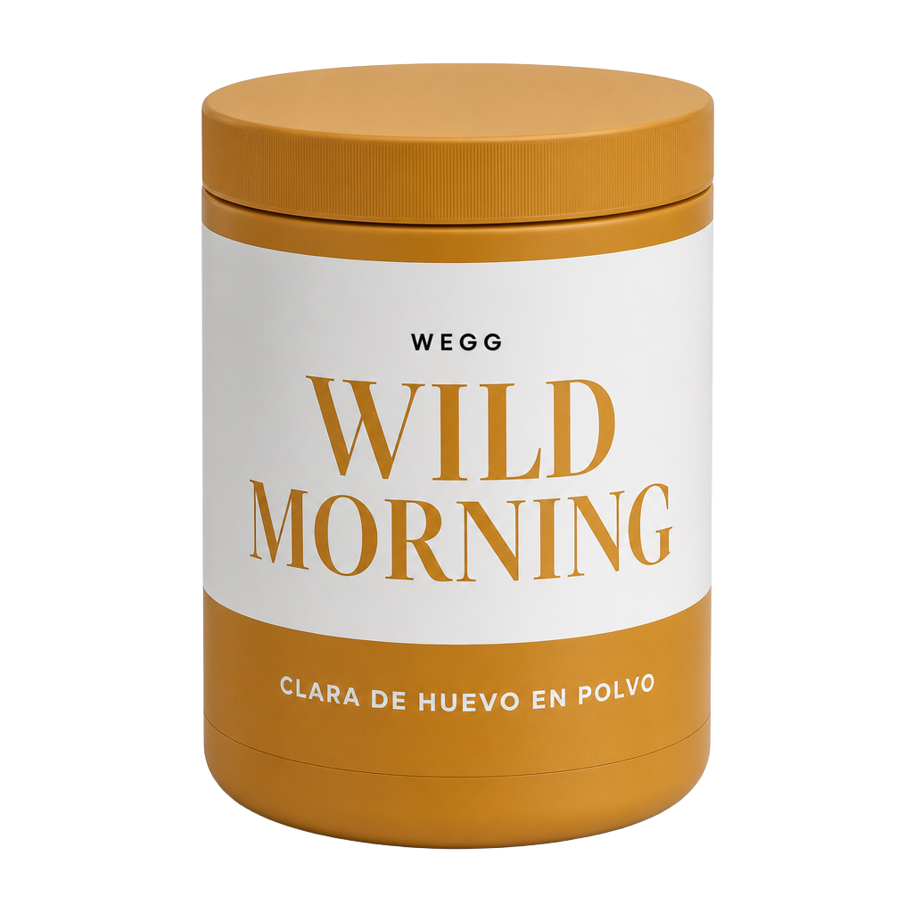 Bote ámbar de Wegg Wild Morning con etiqueta blanca